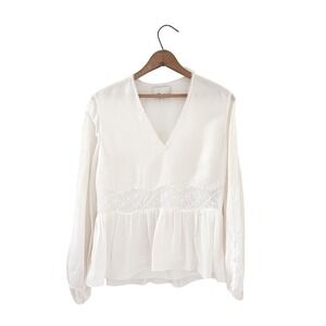 3.1 Philip Lim Blouson‎ Sleeve Silk Top - Size 6